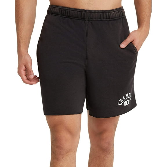 Champion Men's Vintage Wash Varsity 7 Fleece Shorts Blue Size XX-Large