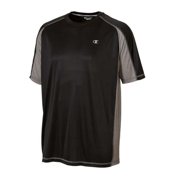 Champion Mens Big Tall Vapor Colorblocked Crewneck T Shirt Black 3XL