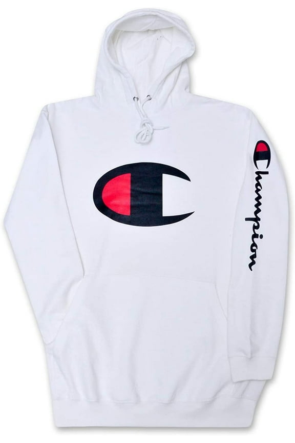 Hoodie for Men Big And Tall Mens Oversized Pullover Fleece Sweatshirt White