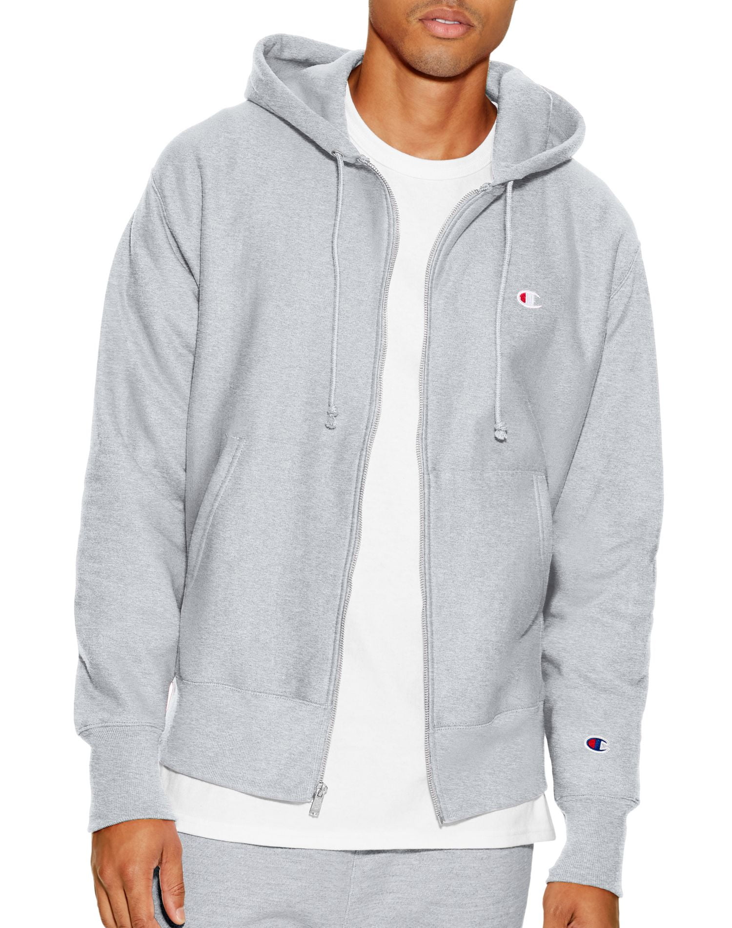 Champion Men's Reverse Weave Full Zip Hoodie - Black - Hoodies