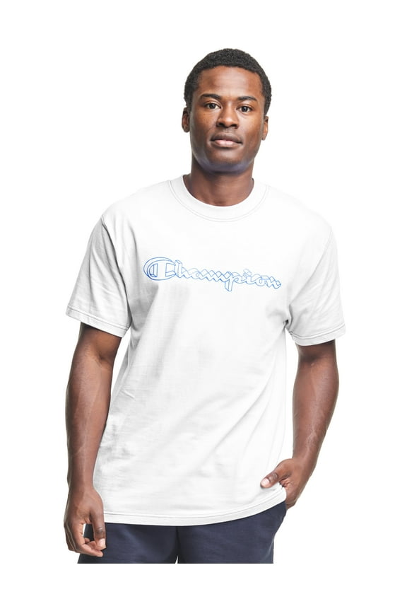 Mens Classic Jersey Contrast Stitch Tee, XL, White