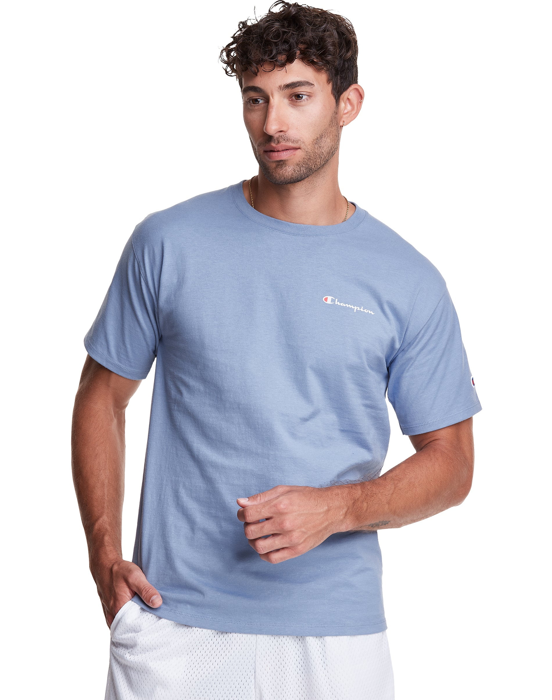 Men’s Short Sleeve T-Shirt Champion Crewneck Blue main image 1