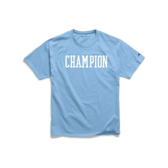 Champion Mens Classic Jersey Short-Sleeve Tee, XXL, Block Swiss Blue