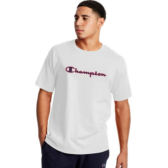 Champion Men's Mini C Script Logo Classic Jersey Tee White GT23H 586559 045