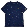 thumbnail image 1 of Champion Mens Dark Blue Paint Splatter AOP Short Sleeve Crew Neck Shirt Large, 1 of 1