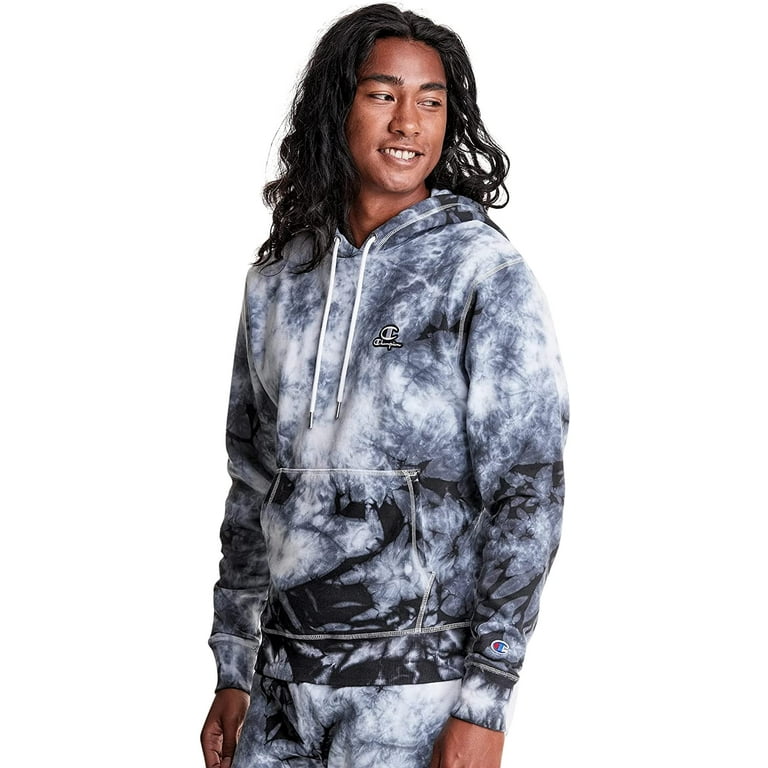 Champion Mens Galaxy Dye Embroidered C Script Applique Hoodie WHT B L Walmart