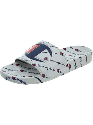 Champion Mens Size 10 IPO LV Sandal Shower Slides Las Vegas Embossed Print