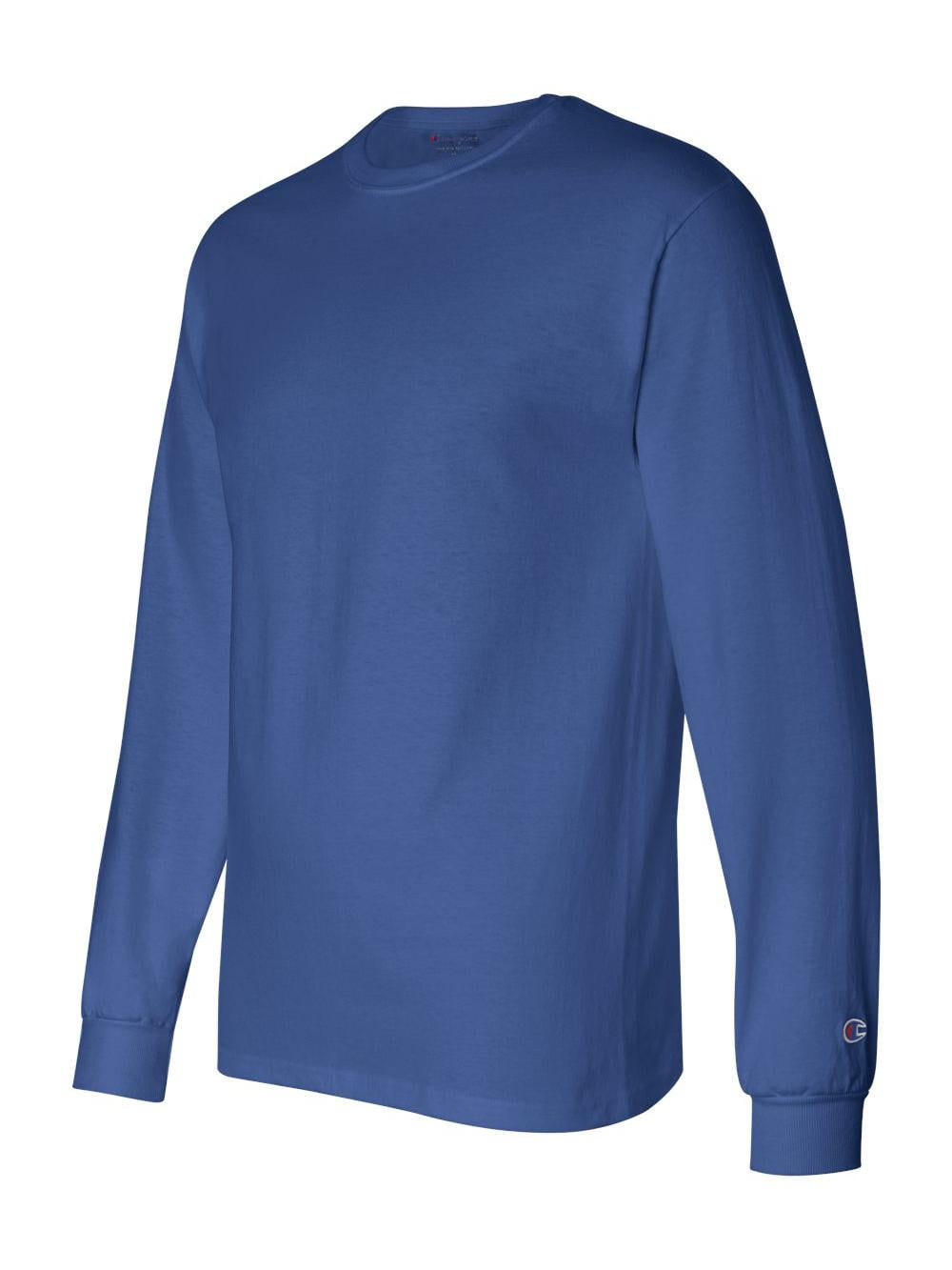 Champion Men's Long Sleeve T-Shirt Clothing CC8C, 100% Cotton