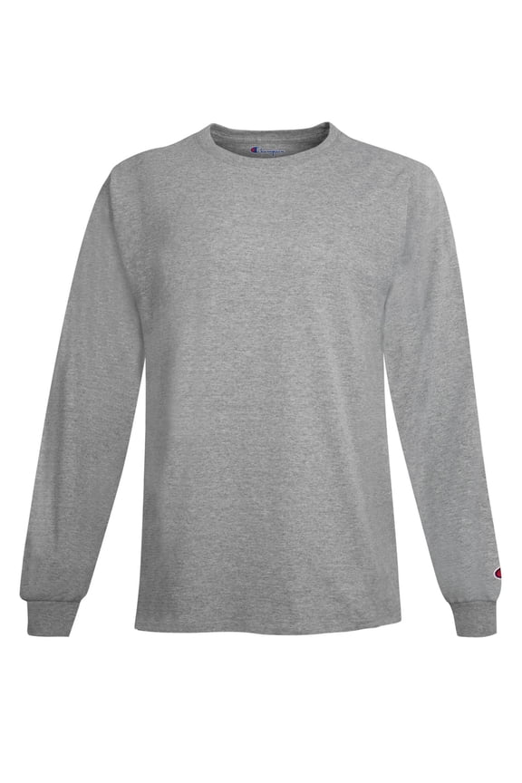Mens Long Sleeve Tee, 3XL, Light Steel
