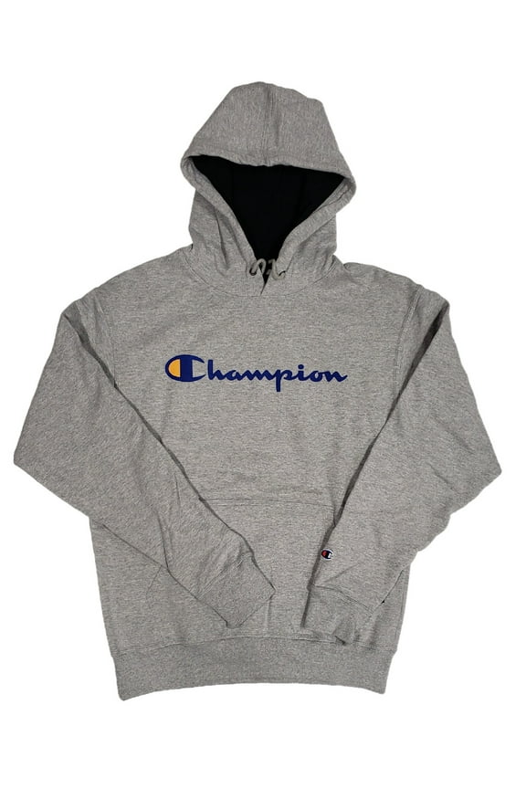 Mens Powerblend Fleece Pullover Hood, Adult, Oxford Grey, XXL