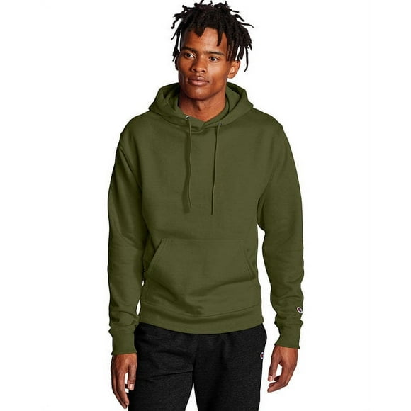 Mens Powerblend Hooded Sweatshirt, 3XL, Fresh Olive