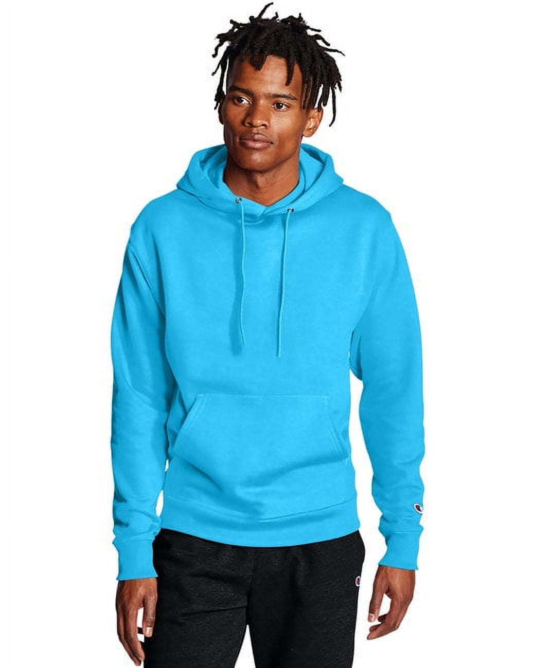 Champion Mens Powerblend Hooded Sweatshirt, 3XL, Tempo Teal