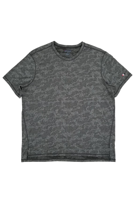 Mens Railroad Gray AOP Athletic Wear Sport Tee Active T-Shirt 2XL