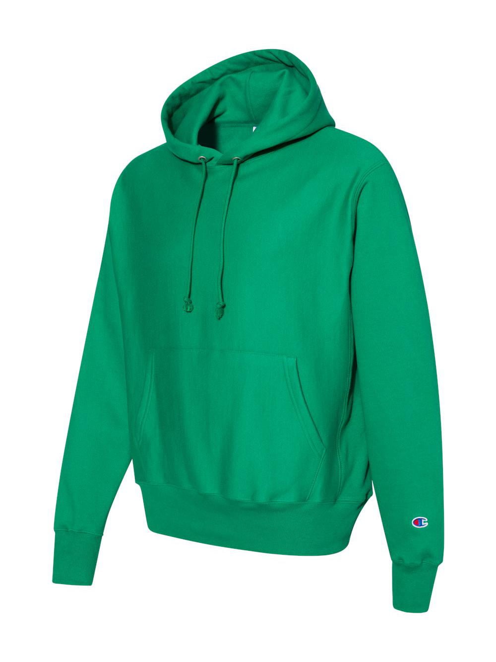 Champion Mens Reverse Weave Fleece Hoodie, L, Kelly Green