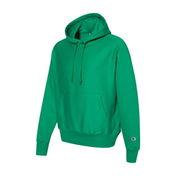 Champion Mens Reverse Weave Fleece Hoodie, L, Kelly Green
