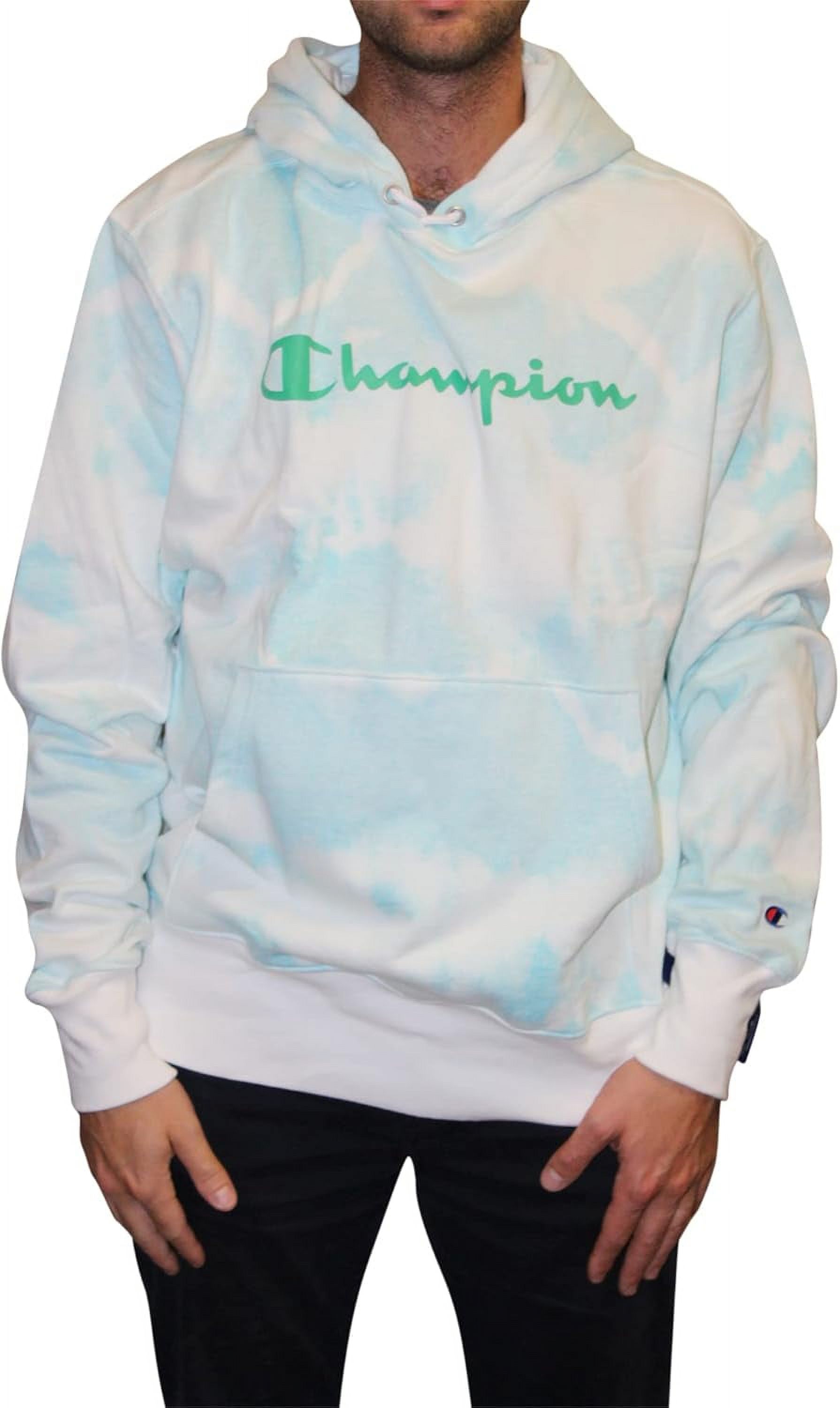 Champion Mens Reverse Weave Tie Dye Hoodie Sweatshirt BLUE 2XL Walmart