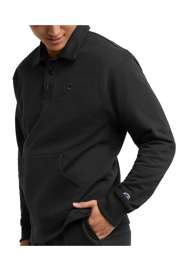 , Midweight Crewneck, Best Comfortable Sweatshirt for Men, Black-407D55, Small
