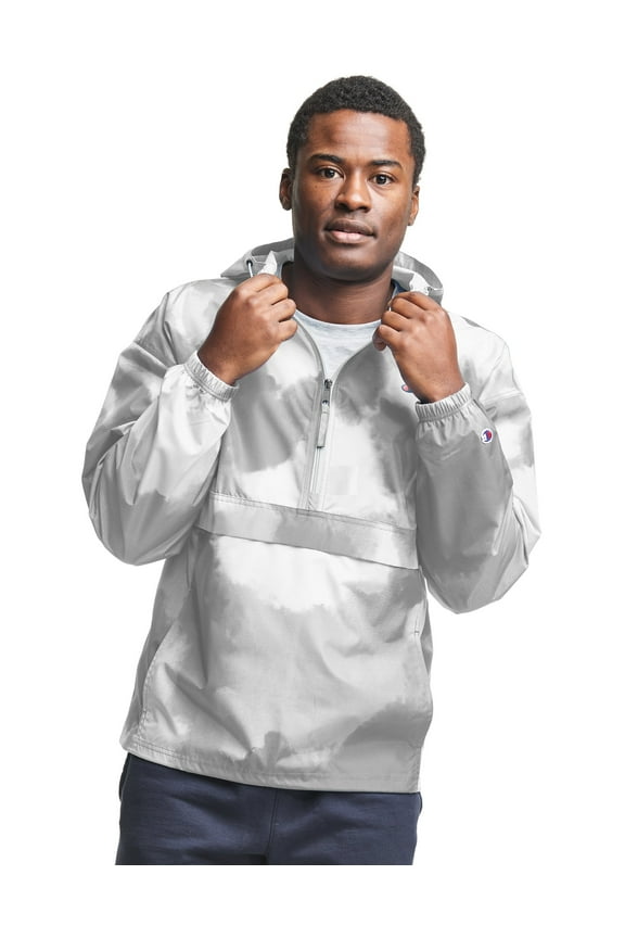 Mens Stadium Packable Jacket, S, White Tonal Wash Cloud, S