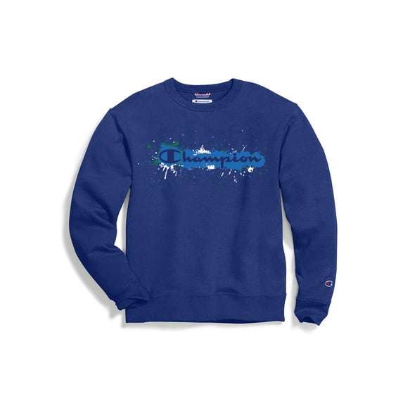 Champion Mens and Big Mens Powerblend Fleece Graphic Crew Sweatshirt up to Size 2XL