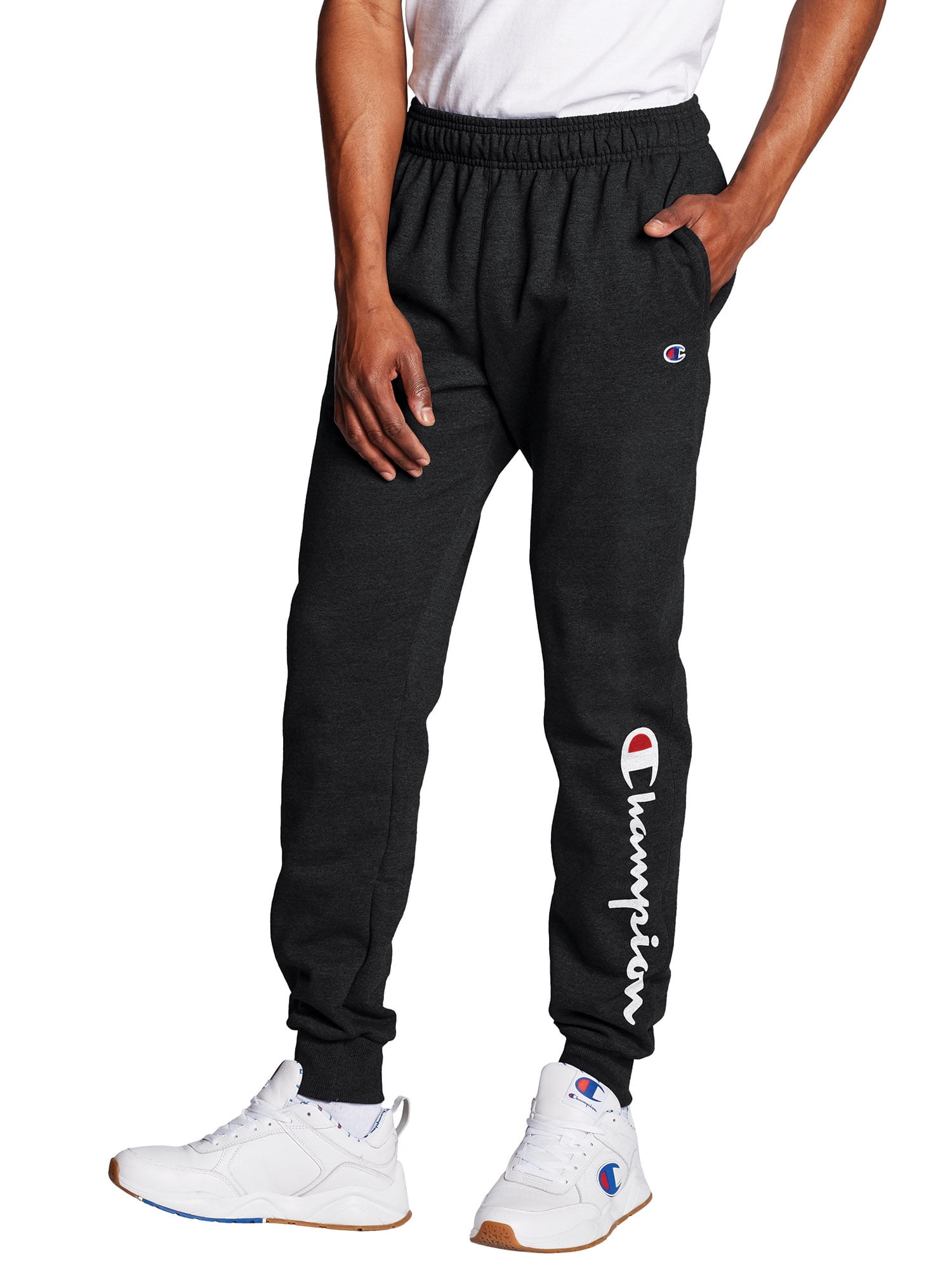 Champion Mens and Big Mens Powerblend Fleece Graphic Jogger up to Size ...
