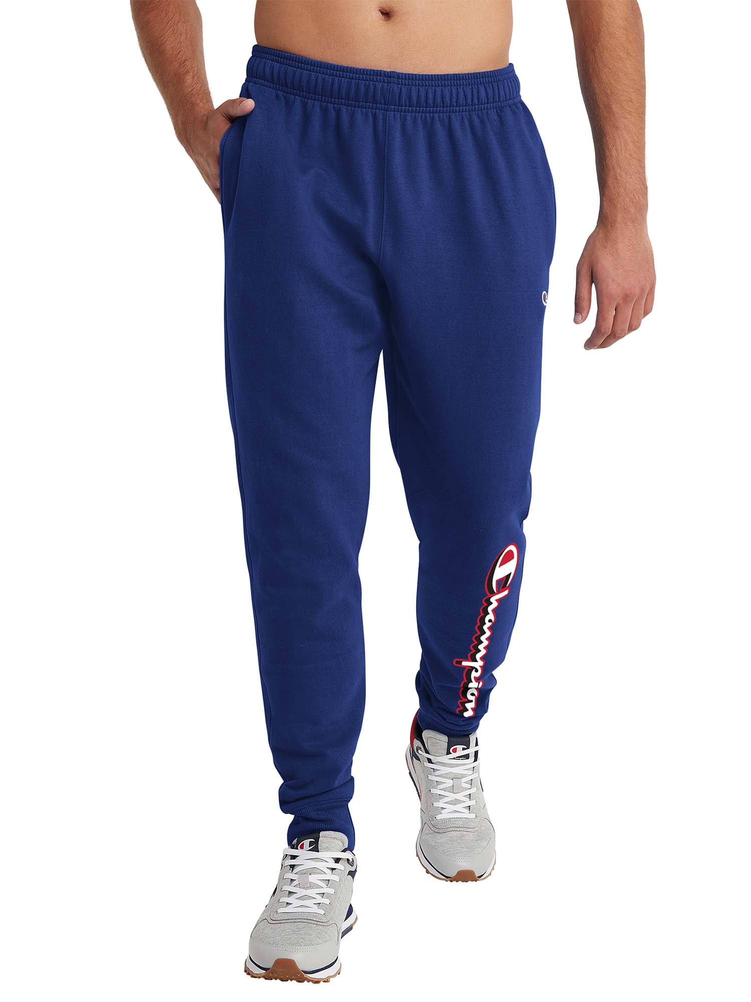 Champion Mens and Big Mens Powerblend Fleece Graphic Jogger up to Size