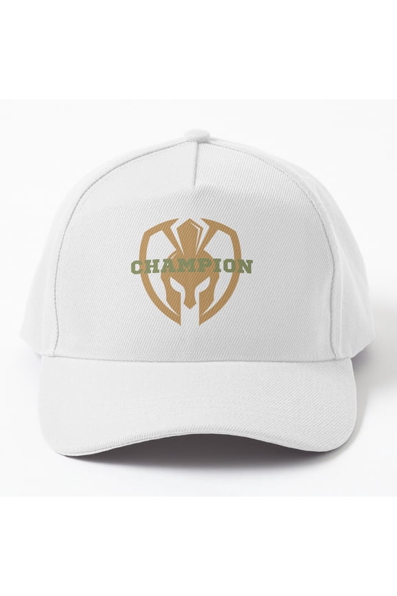 Champion Military Baseball Cap, Service and Sports Achievement Graphic Design, Classic Hat