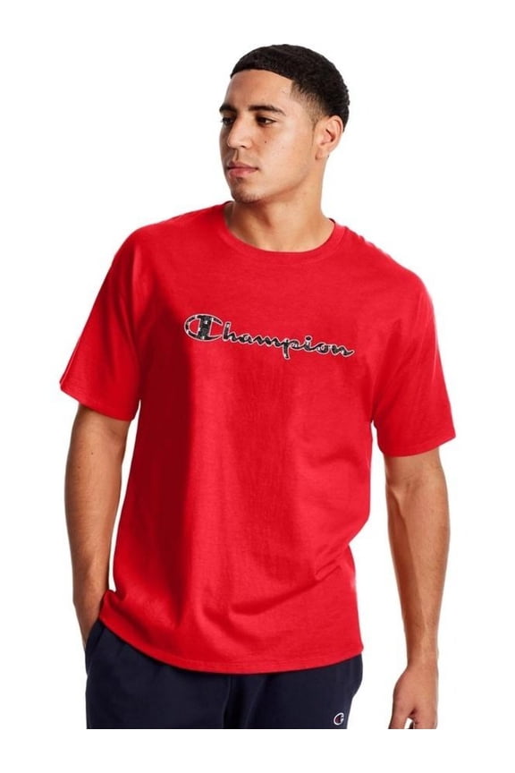 Champion Mini C Script Logo Classic Jersey Tee Scarlet GT23H 586559 040