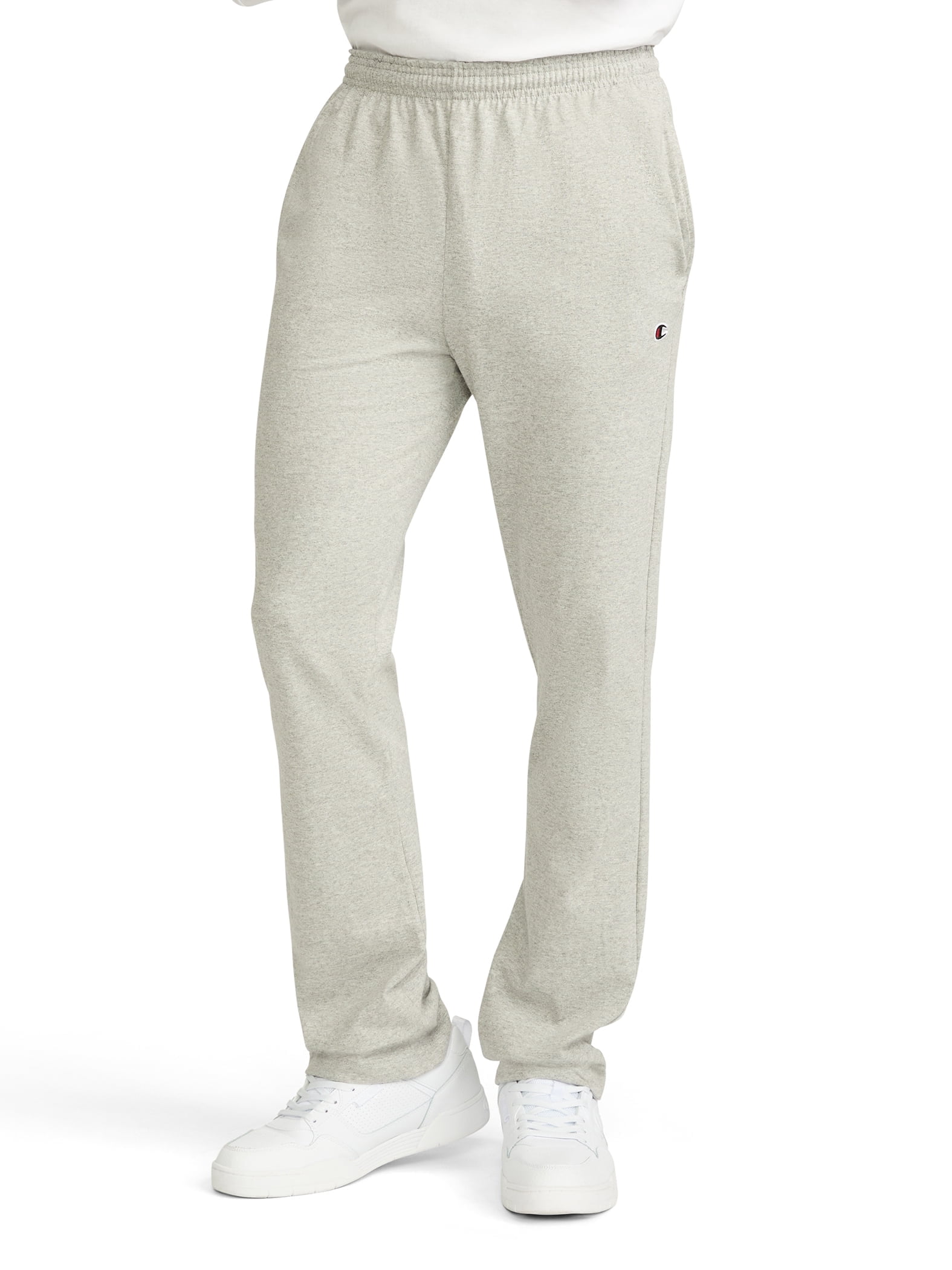 Champion Open Bottom Cotton Pants, Lightweight Jersey Knit