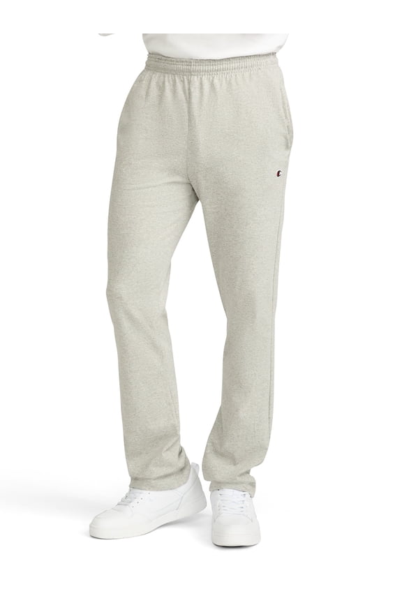 Men's Open-Bottom Lounge Pants, Standard Fit, Lightweight Cotton Blend, Sizes S-4XL