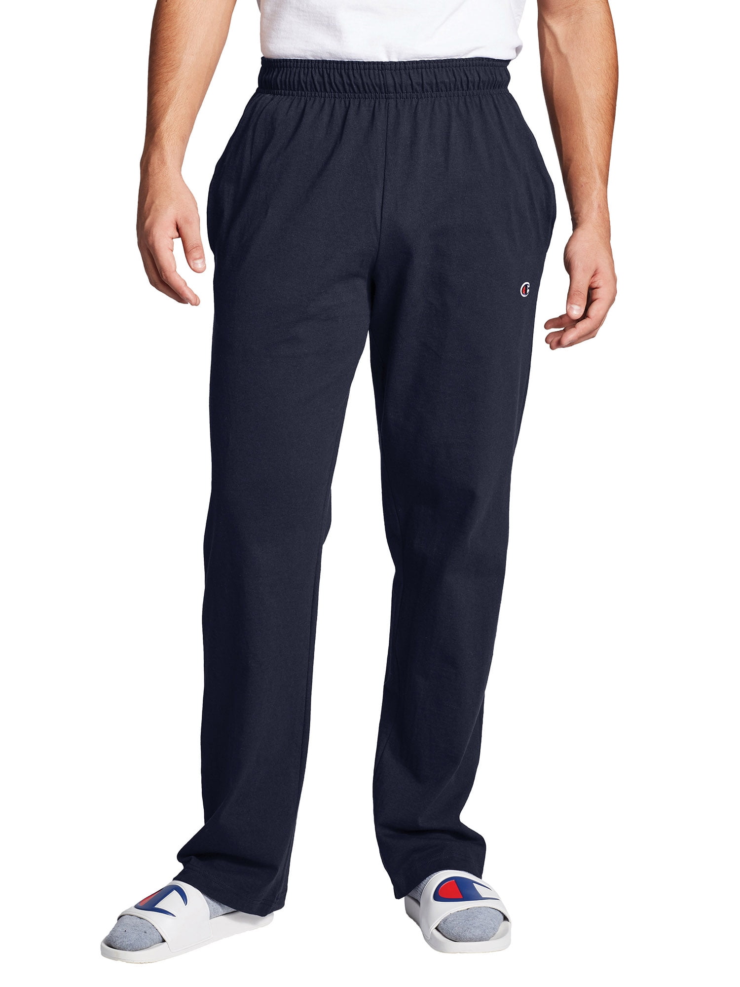 Champion Men's Open Bottom Cotton Jersey Sweatpants, Active Champion Men's Open Bottom Cotton Jersey Sweatpants, Active