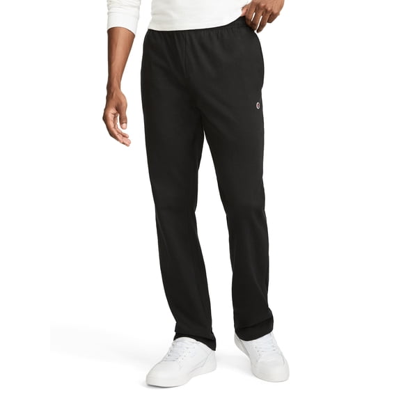 Champion Men's Open-Bottom Lounge Pants, Standard Fit, Lightweight Cotton Blend, Sizes S-4XL