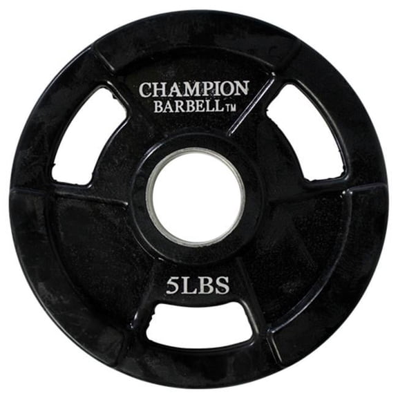 Champion - Olympic Rubber Coated Grip Plate, 5 lbs