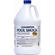 Champion Pool Shock, 12.5% Liquid Chlorinator for Swimming Pools, 1 Gallon - Fast-Acting Sodium Hypochlorite Sanitizer, Ready to Use, Non-Staining, Non-Scaling, Commercial Grade
