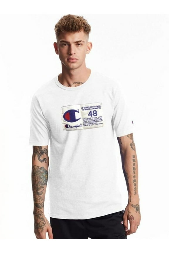 Champion Photo-real Jock Tag Heritage Tee White GT19 586377 WHC