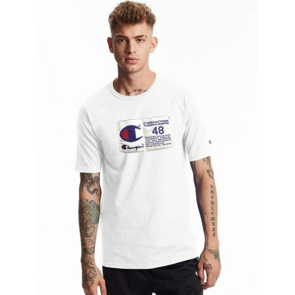 Champion Photo-real Jock Tag Heritage Tee White GT19 586377 WHC