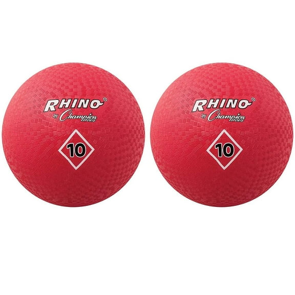 Champion Playground Ball 10" Red Pack of 2 (CHSPG10RD-2)