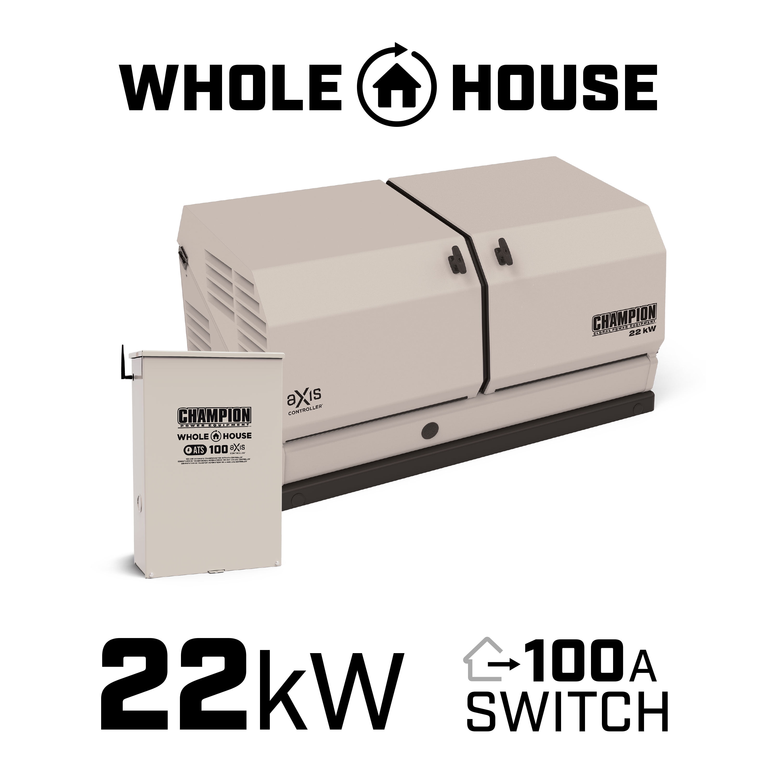 Champion Power Equipment 22 kW Home Standby Generator with 100Amp Axis