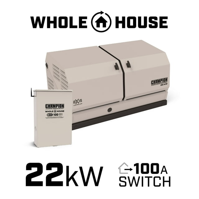 Champion Power Equipment 22 kW Home Standby Generator with 100Amp Axis