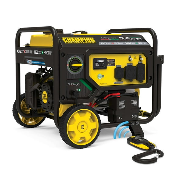 Champion 3500-Watt Wireless Start Dual Fuel RV Ready Portable Generator with CO Shield