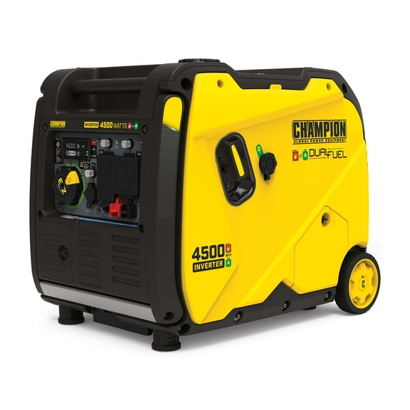 Champion 4500-Watt Electric Start Dual Fuel RV Ready Portable Inverter Generator with Quiet Technology and CO Shield