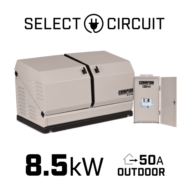Champion Power 8.5kW Natural Gas Quiet Home Standby Generator w/ 50Amp