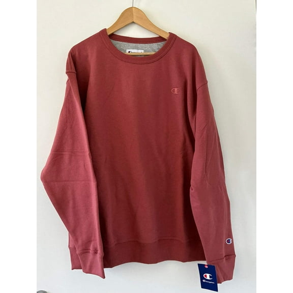 Champion Powerblend Fleece Crew C Logo Sandal Wood Red S0888 407D55 A1DF
