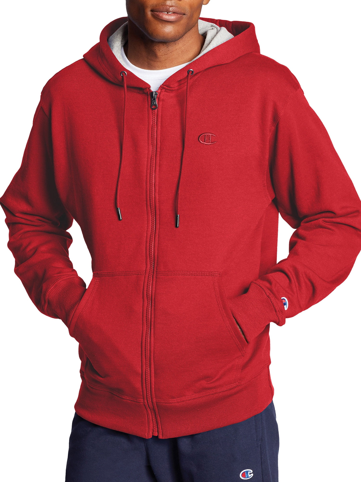 Champion Powerblend Fleece Full Zip Jacket (S0891 407D55) Team Red Scarlet,  3XL
