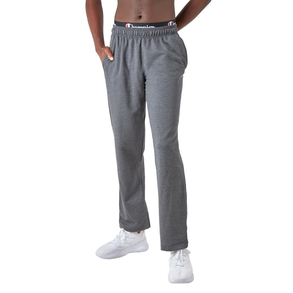 Champion, Powerblend, Fleece Open-Bottom Sweatpants for Men Reg