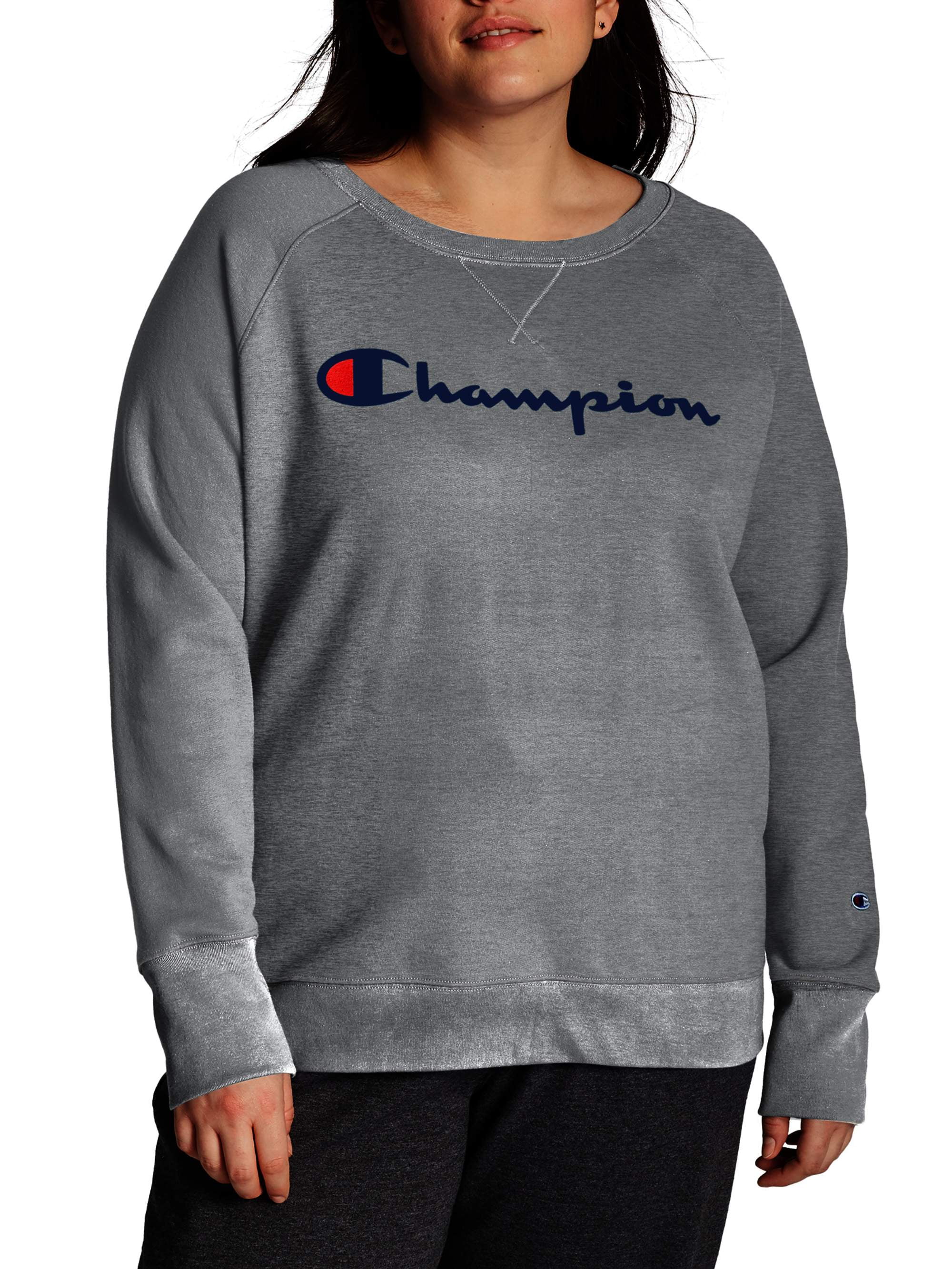 Champion Women's Powerblend Oversized Crew Sweatshirt - Black