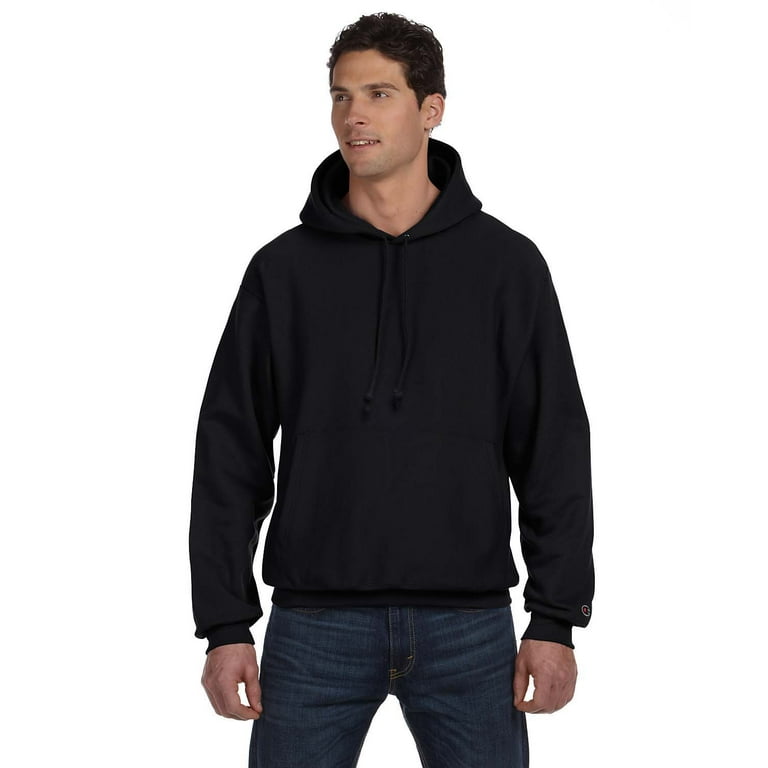Champion Mens Reverse Weave Hood Black XXX Large Walmart