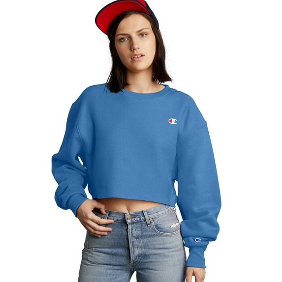 Champion Reverse Weave Cropped Cut-Off Crew, Men's Fit Blue Jay 2XL