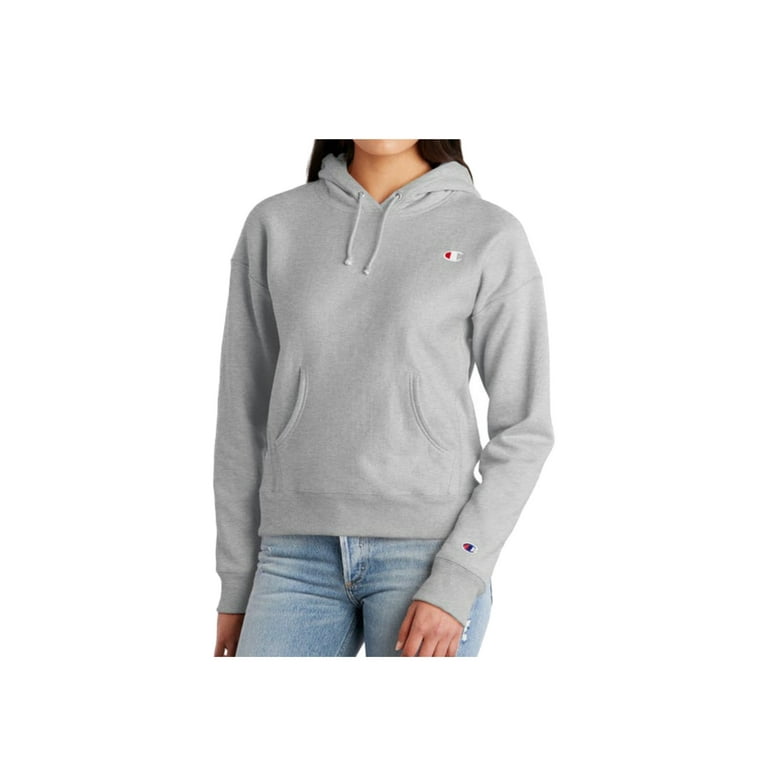 trompet koloni cyklus Champion Reverse Weave Fleece Women's Pullover Hoodie Oxford Gray GF757-806  - Walmart.com