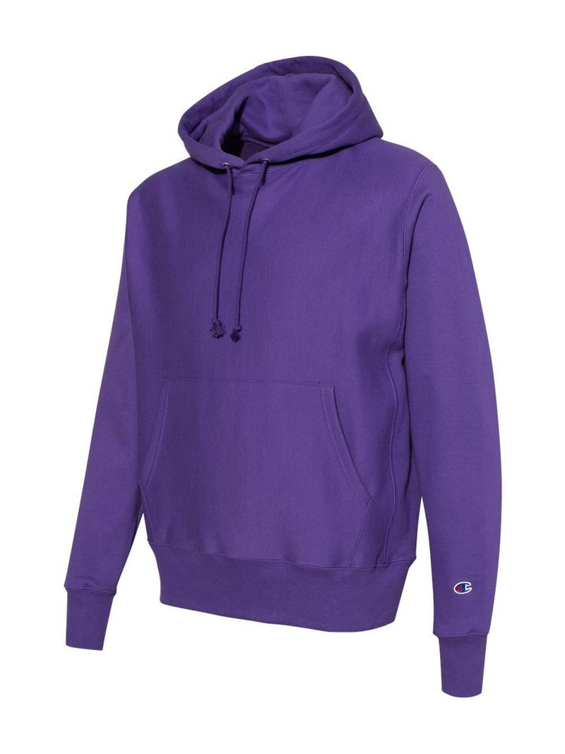Champion Reverse Weave Hooded Sweatshirt, Purple, Size S, Warm
