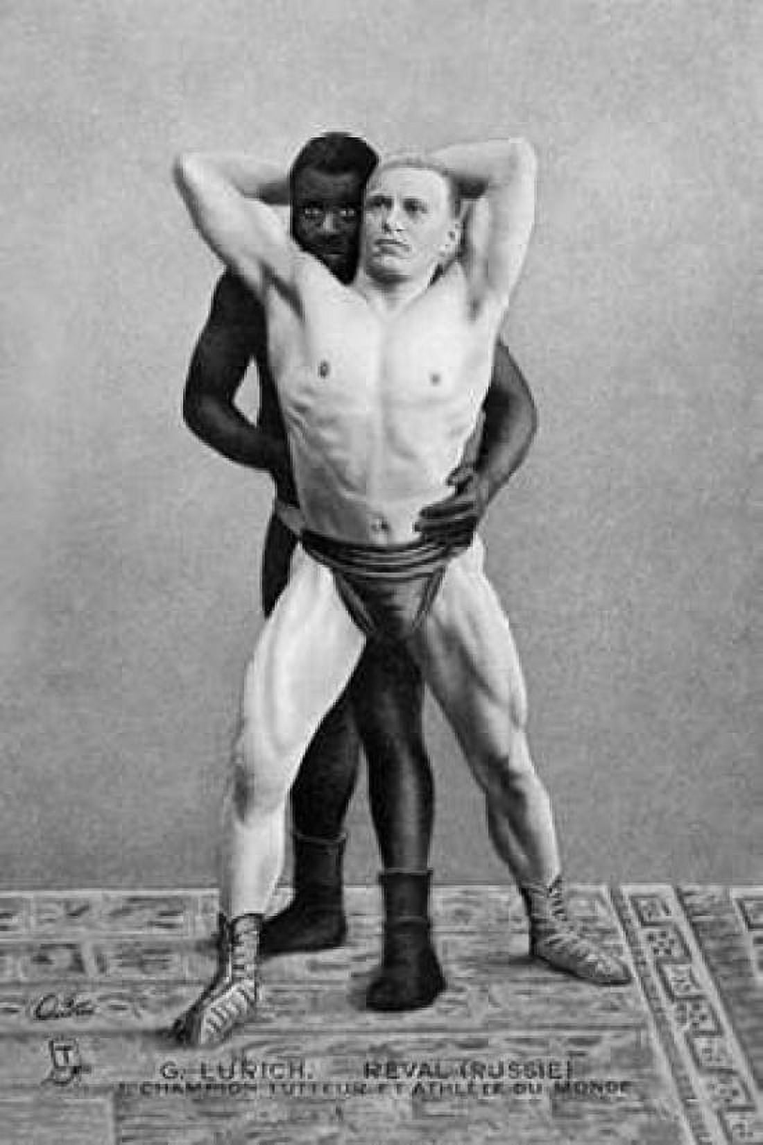 Champion Russian Wrestler Canvas Art - Vintage Wrestler (24 x 36)
